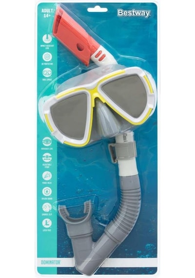 Bestway Dominator 2 Aynalı Maske Snorkel Set - 24053 Çok Renkli