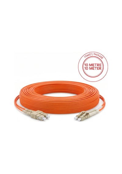 Alfafonet Sc/pc-lc/pc Multimode Om2 Dupleks 10 Metre Fiber Patch Cord