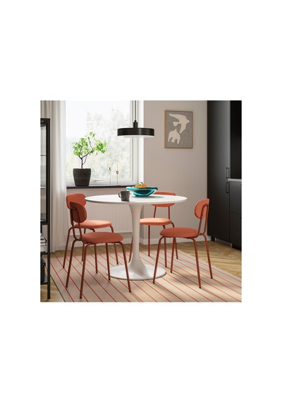 Mutfak Masası Takımı , Beyaz/remmarn Kırmızı-kahverengi, 4 Sandalyeli, Sabit, 103 Cm Mutfak Masası Takımı , Beyaz/remmarn Kırmızı-kahverengi, 4 Sandalyeli, Sabit, 103 Cm