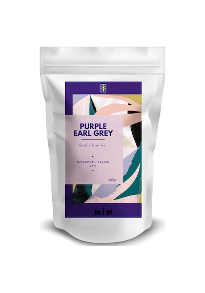 Mim Tea Purple Earl Grey Tea Bergamotlu Seylan Çayı 100 G