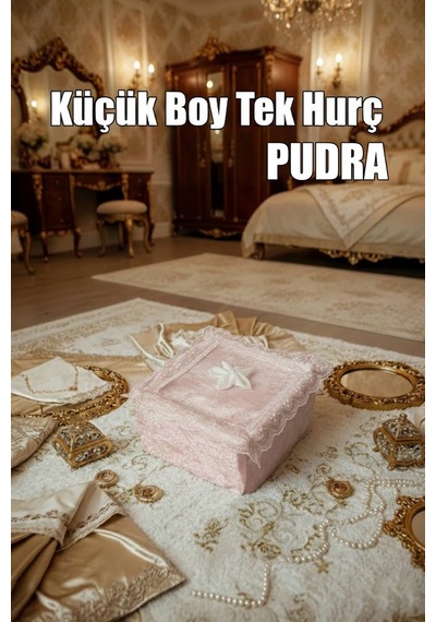 Çeyizlik Küçük Tek Hurç Çiçekli, Kadife Tek Hurç Çeyizlik Dantelli Hurç, Küçük Boy Hurç Kod 44297 Çok Renkli