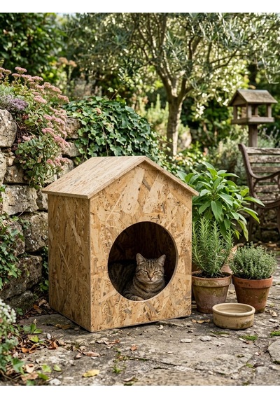 Osb Kedi Ve Küçük Köpek Evi
