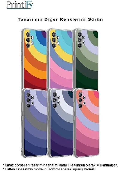 Realme 11 Pro Plusile Uyumlu Renk Cümbüşü 5 Baskılı Kamera Korumalı Şeffaf Kılıf
