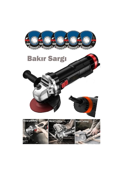 Moonshop Bakır Sargılı 115 MM Metal Şanzıman Avuç İçi Taşlama Spiral Makinesi