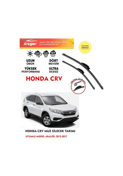 Honda Cr-v Ön Cam Muz Silgeç Takımı 1.6 Motor Araca Uyumlu 2013-2017