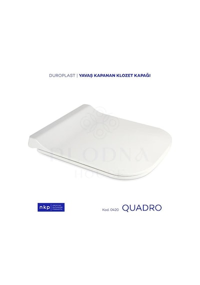 Quadro Kare Duroplast Yavaş Kapanan Klozet Kapağı