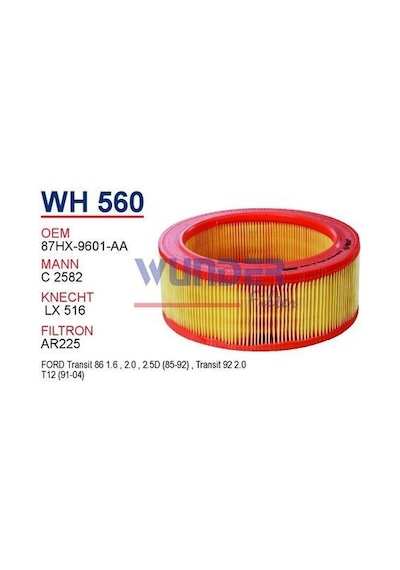 WUNDER WH560 HAVA FİLTRESİ - FORD TRANSiT T-12