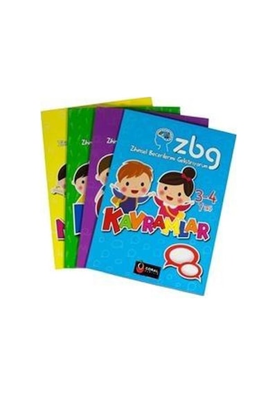Limon Kids ZBG - Zihinsel Becerilerimi Geliştiriyorum Seti 3 - 4 Yaş - 4 Kitap Takım - Soner Öztürk - Coral Dağıtım