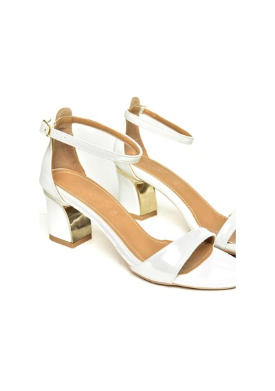 Fox Shoes U820231509 Sedef Kalın Topuklu Kadın Ayakkabı SEDEF