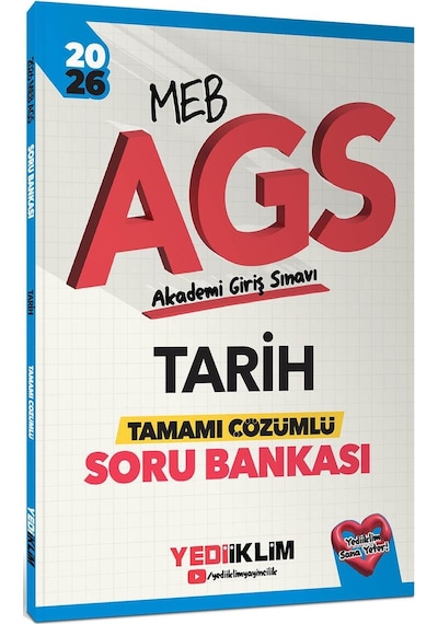 Yediiklim Yayınları 2026 Meb Ags Tarih Tamamı Çözümlü Soru Bankası