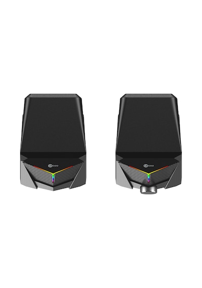 Lecoo DS104 Kablolu USB + 3.5mm Jack 6W RGB Aydınlatmalı Masaüstü Hoparlör Siyah