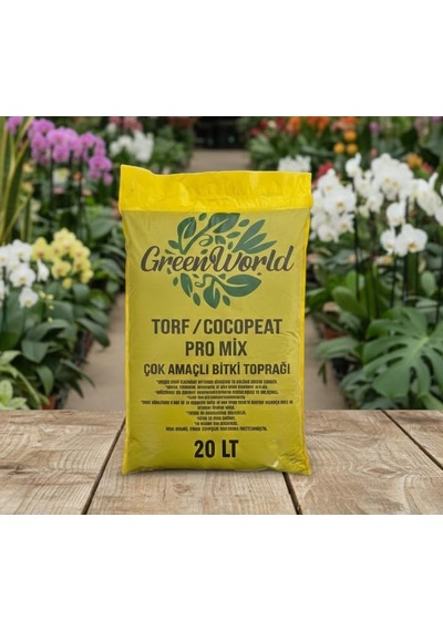 Green World 20 Litre Ithal Çok Amaçlı Bitki Toprağı Torf Cocopeat Ponza Taşı - Kokopit Özel Karışım Saksı Ha 0,250