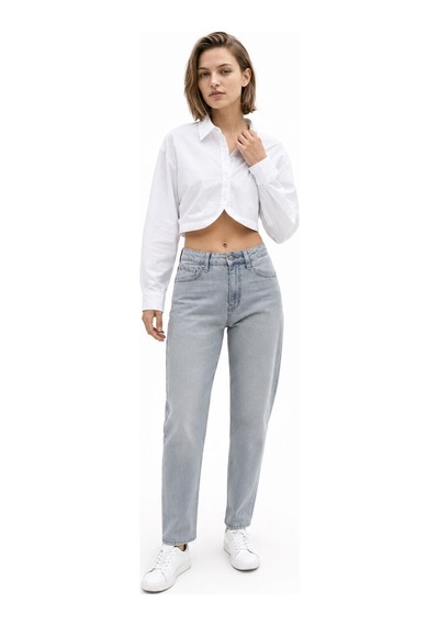 LOFT Regular Fit Kadın Gömlek U.kol Lf2038937 Q1.v1 Beyaz
