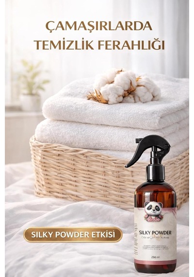 Silky Powder 250 Ml Sprey Ortam Ve Kumaş Kokusu, Bebek Pudrası Kokulu Ev Ve Tekstil Parfümü Diğer