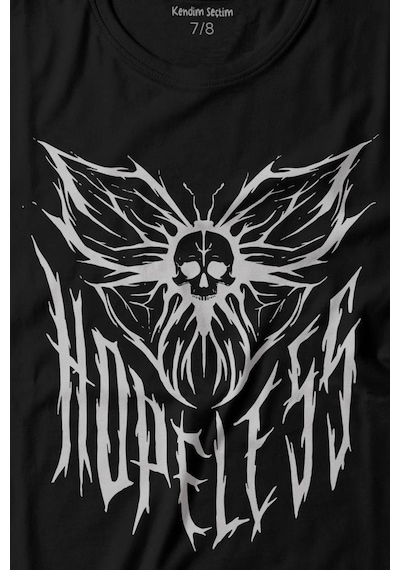 Kendim Seçtim Hopeless Gothic Umutsuz Black Karanlık Baskılı Tişört Çocuk T-shirt 001