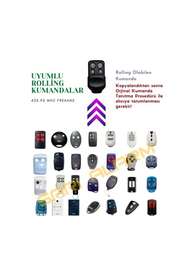 Sarı Alarm Rolling (Nice, Bft, Hiland, Faac Vb) Olabilen Fıx Akıllı Kumanda Garaj Kepenk Bariyer Ku