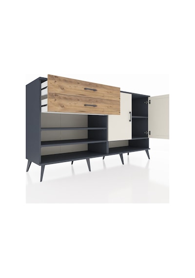 Hyperion Konsol 4 Raflı 2 Çekmeceli 2 Kapaklı 176x44x99 Antrasit- Antrasit-aytaşı/çam Hyperion Konsol 4 Raflı 2 Çekmeceli 2 Kapaklı 176x44x99 Antrasit- Antrasit-aytaşı/çam
