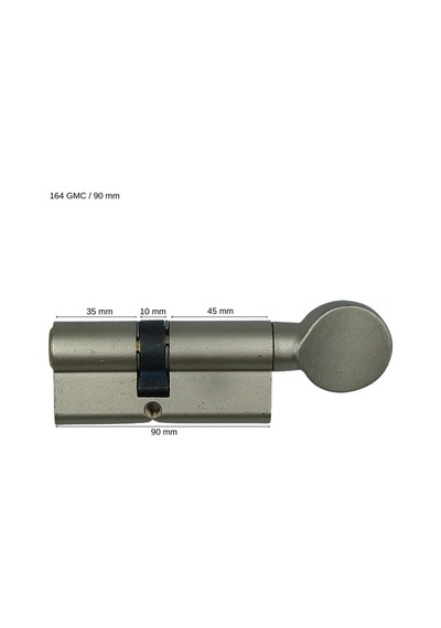 164gmc Standart Mandallı Silindir-çelik Pimli-nikel 90mm-35 10 45