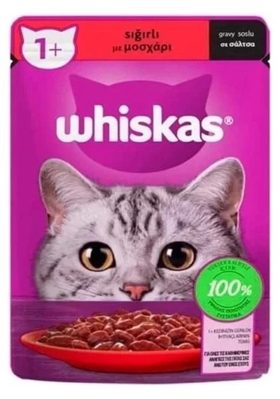 Whiskas Sığırlı Kedi Maması 85 Gr 24 Adet Yüksek Kaliteli Polonya Menşeli Besin İçeriği