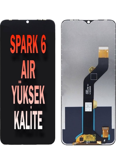 Tecno Spark 6 Air Ekran Lcd Dokunmatik Siyah Siyah
