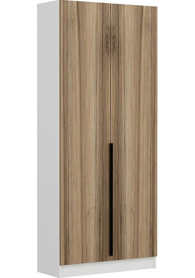 Minar Kale 210 Cm 2 Kapaklı 2b Raf Portmanto Beyaz Dore Plus