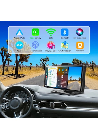 4k 10.2 İnç Carplay Android Auto Uyumlu Çift Kameralı Araç Multimedya Ekran 10.2"