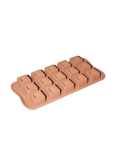 Silikon Kare Desenli Çikolata Kalıbı Goldcakes