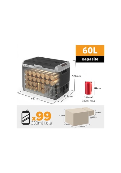 Mcd60d 12/24volt 60 Litre Kompresörlü Outdoor Oto Buzdolabı