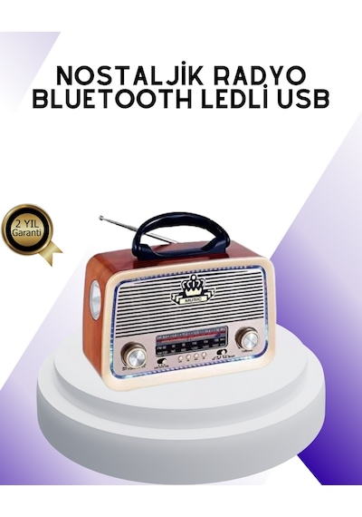 Nrzsnt Nostalji Bluetooth Radyo Fm Am Sw Ahşap Eskitme Tasarım