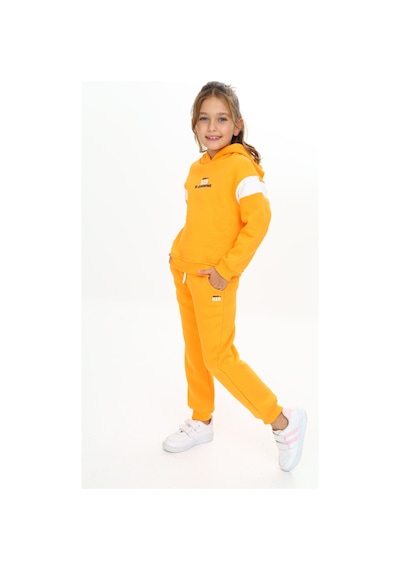 Toontoy Kids Toontoy Kız Çocuk Kapüşonlu Eşofman Takım Hardal