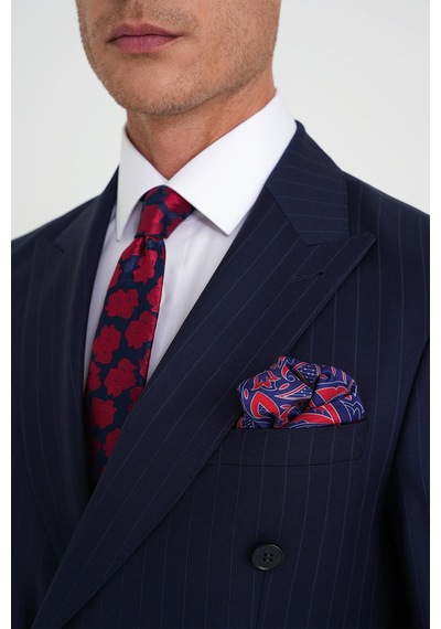 Efor Slim Fit Çift Yırtmaç Çizgili Kruvaze Klasik Lacivert Takım Elbise Tk 925 Lacivert Efor Slim Fit Çift Yırtmaç Çizgili Kruvaze Klasik Lacivert Takım Elbise Tk 925 Lacivert
