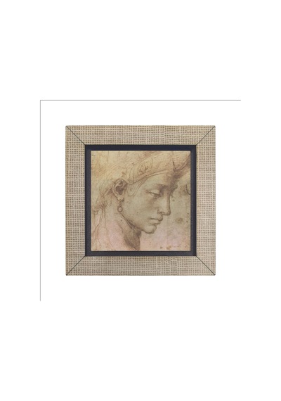 Baş Etüdü Leonardo Da Vinci Baskılı Mdf Magnet 7x7 54