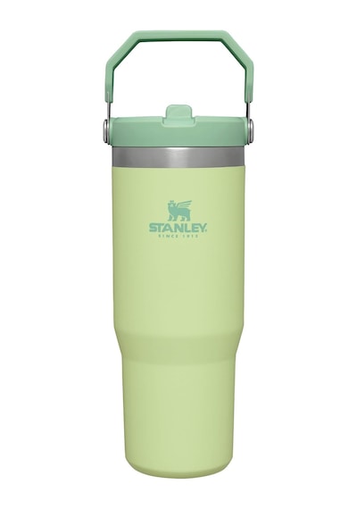 Iceflow Flip Straw Pipetli Termos Bardak, 0.89 Litre, Lime Yeşili Citron S