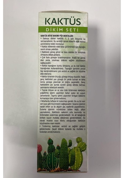 4 Parça Kaktüs Dikim Seti - Bitki Dikme Seti - Siyah