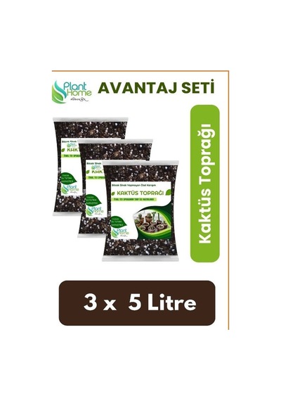 Plant Home Powermix 15 Litre Kaktüs Toprağı - Kaktüs Ve Sükulent Için Böcek Sinek Yapmayan Özel Karışım 15 L
