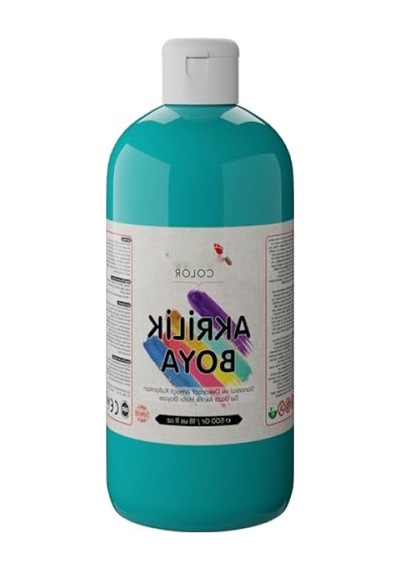500gr Turkuaz Renk Akrilik Boya 0,15 L