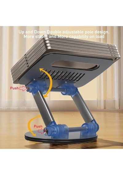 Taşınabilir Katlanabilir Folding Alüminyum Dizüstü Bilgisayar Notebook Stand Alüminyum Ayarlanabilir