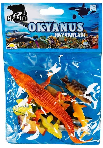 Okyanus Hayvanları Poşetli Hayvan Oyun Seti - Mavi Balina