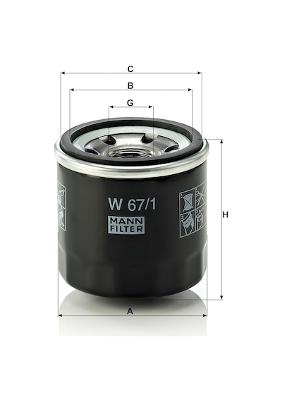 Mann Filter W 67/1 Yağ Filtresi Nissan - Kıa