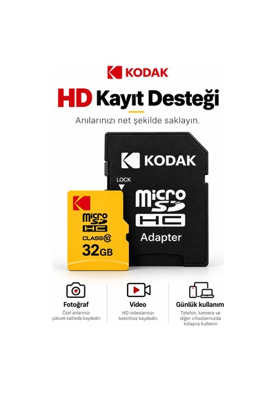 Kodak Class 10 32 Gb Mıcro Sdhc Hafıza Kartı