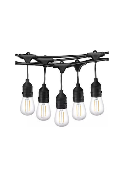 Forlife 220volt 5 Adet E27 Duylu 5 Metre Kablolu Set 5 Adet S14 Led Ampul Hediyeli