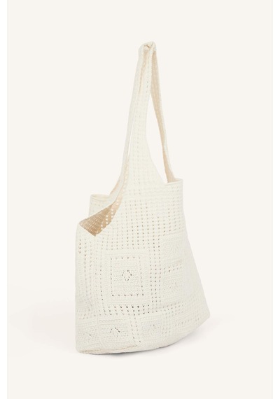 Defacto Kadın Ekru Triko Omuz Çantası I4982axnser2 Ekru-er2