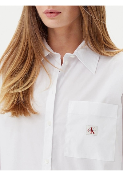 Calvin Klein Kadın Rahat Kalıp Cep Detaylı Pamuklu Uzun Kollu Beyaz Gömlek Lv047c143g-yaa-8524 Beyaz Calvin Klein Kadın Rahat Kalıp Cep Detaylı Pamuklu Uzun Kollu Beyaz Gömlek Lv047c143g-yaa-8524 Beyaz