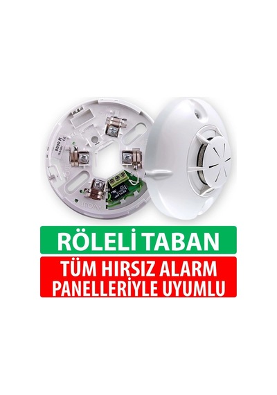 Optik Duman Dedektörü Ve Röleli Dedektör Tabanı Unipos Fd 8030 + Db 8000r