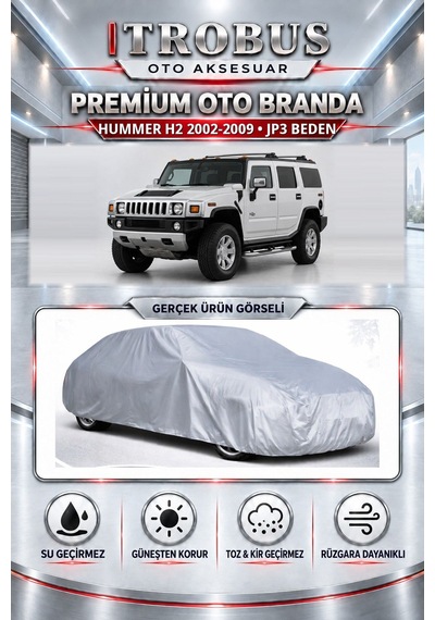 Hummer H2 7 Koltuk 2002-2009 Uyumlu Premium Araba Brandası Oto Branda Jp3 Beden