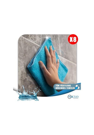 Mikrofiber Temizlik Bezi Klasik Serii 250 Gsm Banyo, Mutfak Bezi Bulaşık Kurulama Bezi 4 Renk X8 Adet Genel