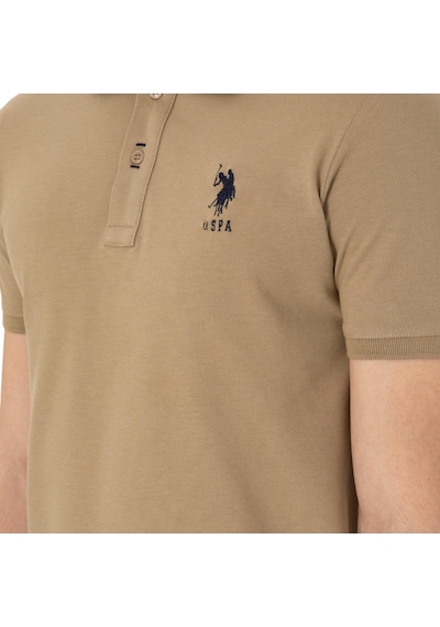U.S. Polo Assn. Erkek Slim Fit Polo Yaka Basic Tişört Haki