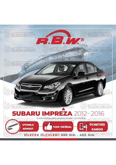 Subaru İmpreza Muz Silecek Takımı (2012-2016) RBW