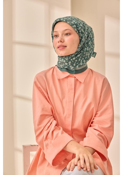Silk Home Aura Eşarp 140005-12 Petrol Yeşili, Su Yeşilli, Somon