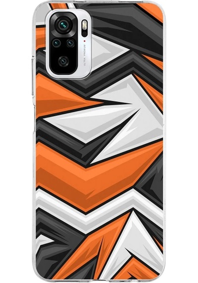 Xiaomi Redmi Note 10s Uyumlu Kapak Grafiti Tasarımlı Şeffaf Silikon Kılıf Şeffaf